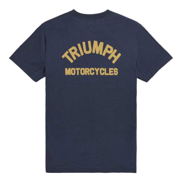 Triumph Motorcycles Ditchling Back Logo Pocket Tee Black Iris